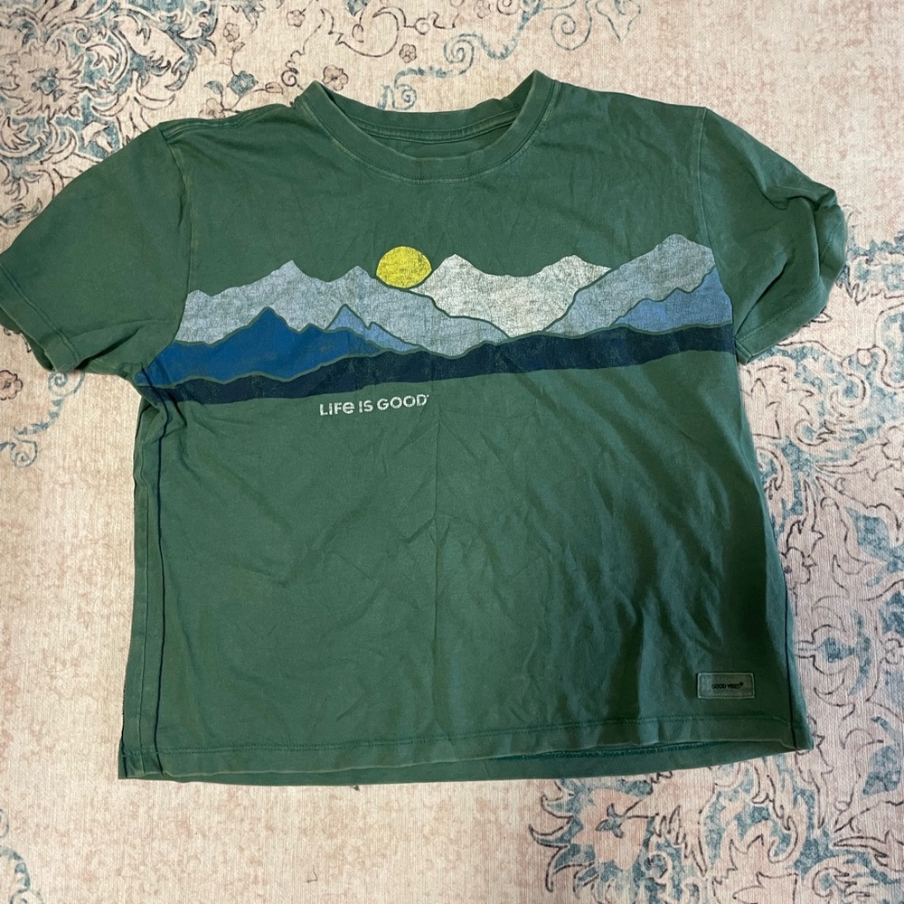 Life is good cropped tee